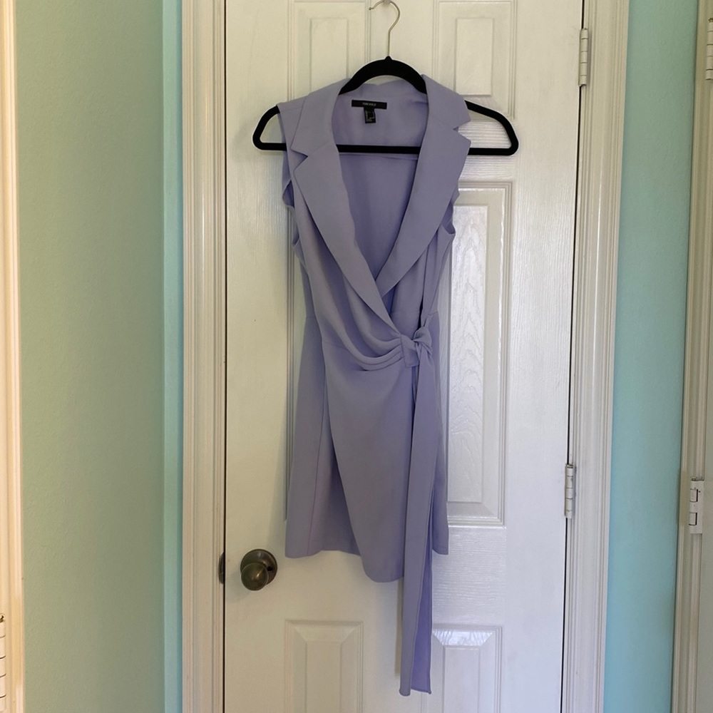 Wrap dress, v neck, lavender, business casual